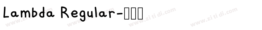 Lambda Regular字体转换